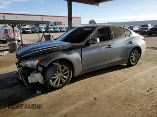 2015 Infiniti Q50 Premium with VIN JN1BV7AP4FM332073, listed as a Copart auction lot 46950325 with 66,587 mi miles and Salvage Title. Bid and sale history available at carsss.com. Image 1.