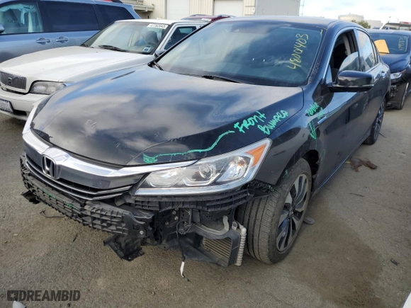 2017 Honda Accord Hybrid with VIN JHMCR6F3XHC014648, listed as a Copart auction lot 48001403 with 120,618 mi miles. Bid and sale history available at carsss.com. Image 1.