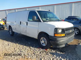 2017 Chevrolet Express Cargo Van with VIN 1GCWGBFF0H1109366, listed as a IAAI auction lot 41494549 with 181,398 mi miles. Bid and sale history available at carsss.com. Image 1.
