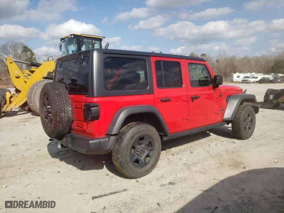 2019 Jeep Wrangler Unlimited Sport S with VIN 1C4HJXDGXKW611346, listed as a Copart auction lot 44213035 with 145,981 mi miles and Salvage Title. Bid and sale history available at carsss.com. Image 3.