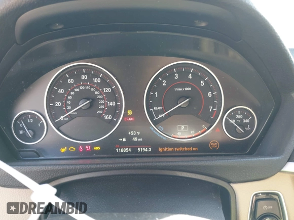 2017 BMW 3 Series 330i with VIN WBA8B9C32HK884916, listed as a IAAI auction lot 41877184 with 118,854 mi miles. Bid and sale history available at carsss.com. Image 7.