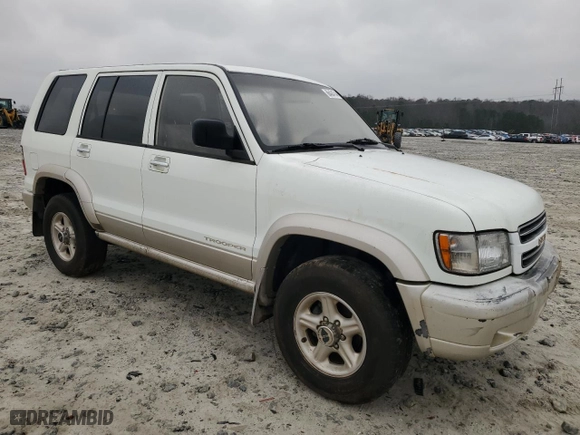 2001 Isuzu Trooper S with VIN JACDS58X317J10350, listed as a Copart auction lot 86424714 with 186,279 mi miles and Clean Title. Bid and sale history available at carsss.com. Image 4.