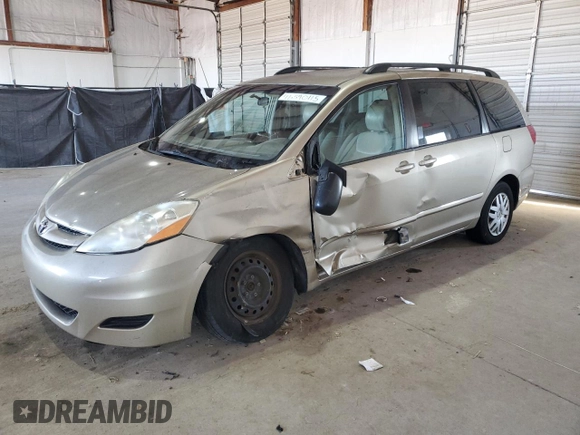 2010 Toyota Sienna CE with VIN 5TDKK4CC3AS331556, listed as a Copart auction lot 46590115 with 151,835 mi miles and Salvage Title. Bid and sale history available at DreamBid. Image 1.