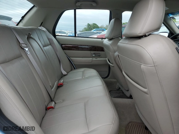 2009 Mercury Grand Marquis LS with VIN 2MEHM75V39X625512, listed as a Copart auction lot 52104375 with 32,521 mi miles and Salvage Title. Bid and sale history available at carsss.com. Image 10.