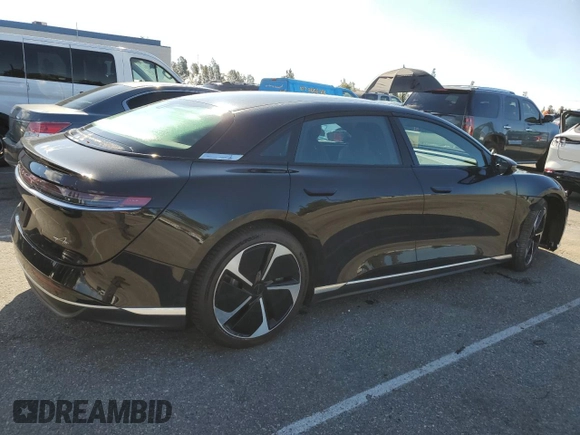 2023 Lucid Air Pure z VIN 50EA1PFA0PA006195, wystawiony jako Copart lot #49089274 z przebiegiem 5298 mil mil oraz Szkody całkowita. Historia ofert i sprzedaży dostępna na DreamBid. Obrazek 3.