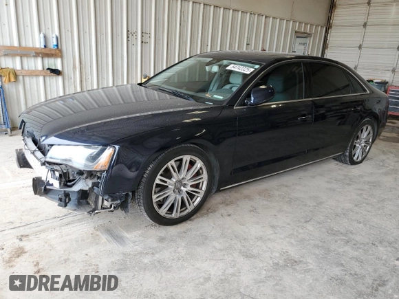 2013 Audi A8 4.0L с VIN WAUR2AFD6DN020907, выставлен на аукционе Copart как лот 54742325 с пробегом 88 042 миль миль и Списание • Salvage title. История ставок и продаж доступна на DreamBid. Изображение 1.