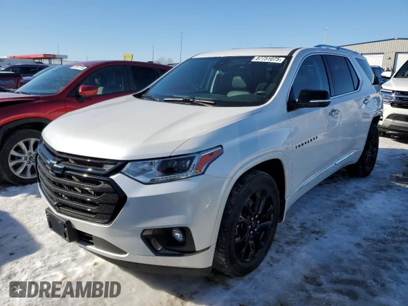 2021 Chevrolet Traverse Premier with VIN 1GNEVKKW4MJ238428, listed as a Copart auction lot 87751075 with 44,501 mi miles and Salvage title. Bid and sale history available at DreamBid. Image 1.