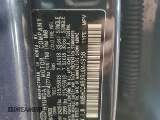 2024 Hyundai Kona SEL with VIN KM8HCCAB3RU044958, listed as a Copart auction lot 50397625 with 28,888 mi miles and Salvage Title. Bid and sale history available at carsss.com. Image 13.