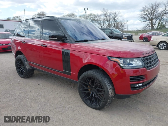 2017 Land Rover Range Rover with VIN SALGS2FE3HA331421, listed as a IAAI auction lot 42043328 with 105,421 mi miles and . Bid and sale history available at DreamBid. Image 1.
