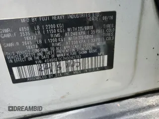 2017 Subaru Outback Touring with VIN 4S4BSETC7H3242702, listed as a Copart auction lot 60275235 with 179,369 mi miles and Salvage title. Bid and sale history available at DreamBid. Image 13.