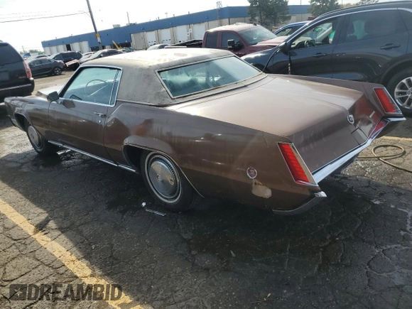 1968 Cadillac Eldorado z VIN H8253350, wystawiony jako Copart lot #77140814 z przebiegiem 89 242 mil mil oraz Czysty tytuł • Clean title. Historia ofert i sprzedaży dostępna na DreamBid. Obrazek 2.