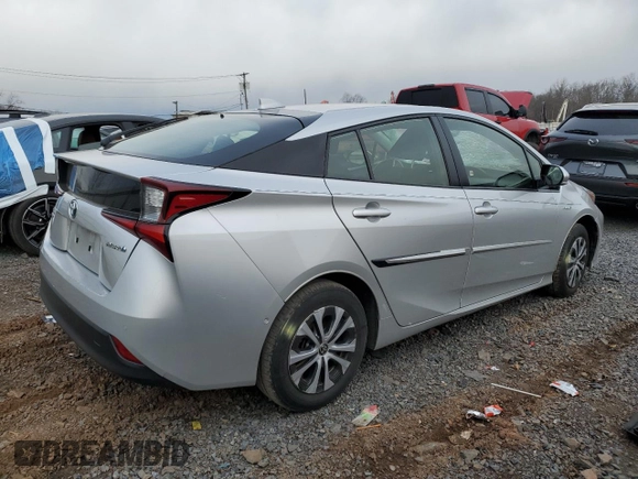2020 Toyota Prius LE with VIN JTDL9RFU6L3016384, listed as a Copart auction lot 50052665 with Not Provided miles and Salvage Title. Bid and sale history available at DreamBid. Image 3.