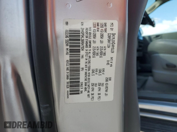 2006 Chrysler Town & Country LWB Touring with VIN 2A4GP54L36R647934, listed as a Copart auction lot 42518635 with 176,609 mi miles and Salvage Title. Bid and sale history available at carsss.com. Image 15.
