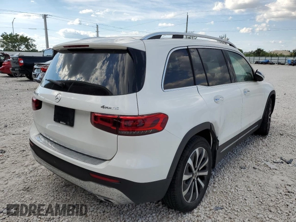2020 Mercedes-Benz GLB with VIN W1N4M4HB9LW023418, listed as a Copart auction lot 61809302 with 0 mi miles. Bid and sale history available at carsss.com. Image 4.