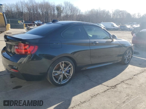 2015 BMW 2 Series M235i xDrive with VIN WBA1J9C58FVX98415, listed as a Copart auction lot 49793655 with 110,169 mi miles and Salvage Title. Bid and sale history available at DreamBid. Image 3.