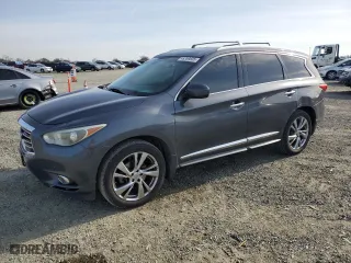 2013 Infiniti JX35 with VIN 5N1AL0MN6DC336706, listed as a Copart auction lot 46359835 with 161,609 mi miles and Salvage Title. Bid and sale history available at carsss.com. Image 1.