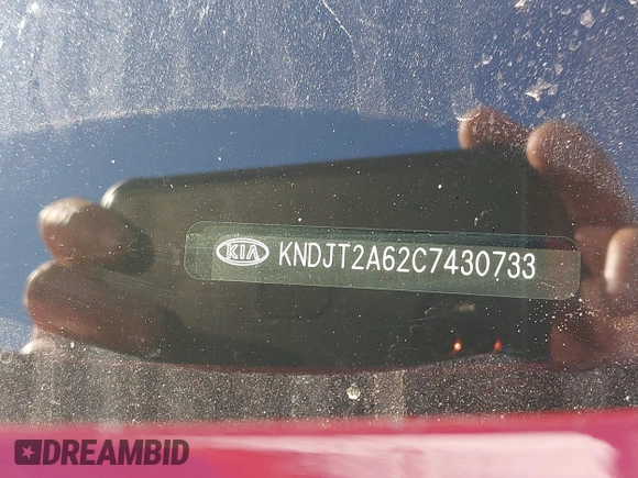2012 Kia Soul + with VIN KNDJT2A62C7430733, listed as a IAAI auction lot 41676795 with 197,705 mi miles. Bid and sale history available at carsss.com. Image 9.