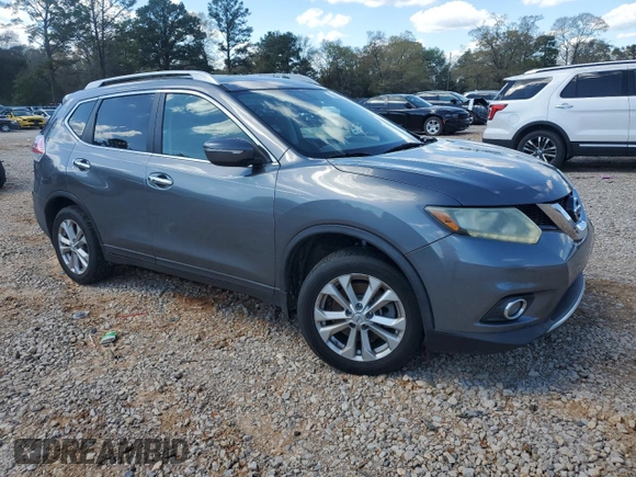 2015 Nissan Rogue S with VIN 5N1AT2MLXFC840222, listed as a Copart auction lot 50228225 with 200,263 mi miles and Salvage Title. Bid and sale history available at DreamBid. Image 4.