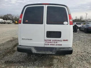 2018 GMC Savana Cargo Van with VIN 1GTW7AFGXJ1343958, listed as a Copart auction lot 41998885 with 96,467 mi miles and Salvage Title. Bid and sale history available at carsss.com. Image 6.