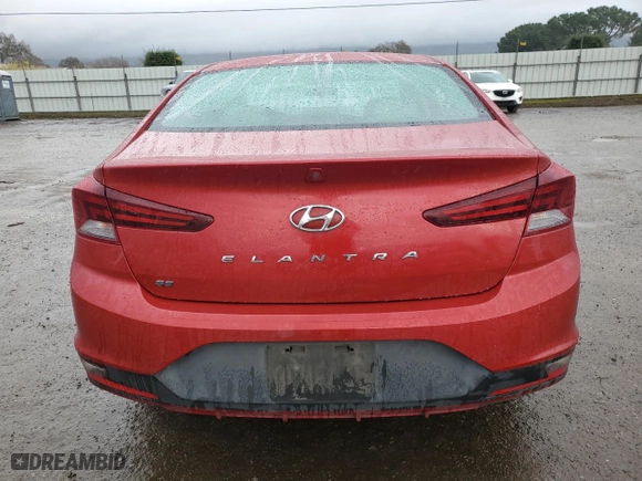 2019 Hyundai Elantra SE with VIN 5NPD74LFXKH491266, listed as a Copart auction lot 41637855 with 134,917 mi miles and Salvage Title. Bid and sale history available at carsss.com. Image 6.