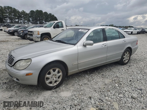 2000 Mercedes-Benz S-Class with VIN WDBNG75J1YA106781, listed as a Copart auction lot 70978664 with 214,330 mi miles and Salvage Title. Bid and sale history available at carsss.com. Image 1.