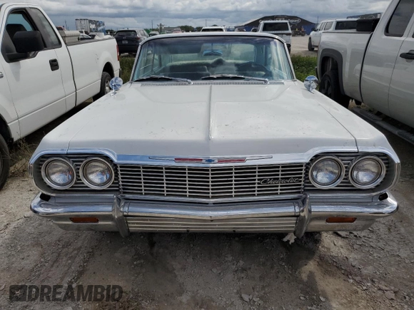 1964 Chevrolet Impala z VIN 41847J219664, wystawiony jako Copart lot #75891214 z przebiegiem 47 312 mil mil oraz Szkoda całkowita • Salvage title. Historia ofert i sprzedaży dostępna na DreamBid. Obrazek 5.