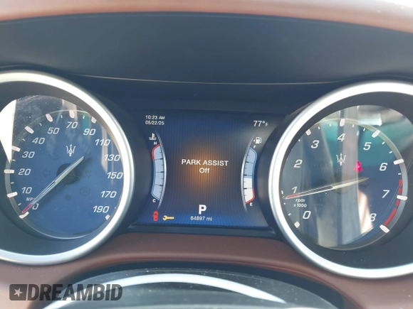 2015 Maserati Ghibli S Q4 with VIN ZAM57RTA1F1144312, listed as a IAAI auction lot 42336740 with 64,897 mi miles and . Bid and sale history available at DreamBid. Image 7.