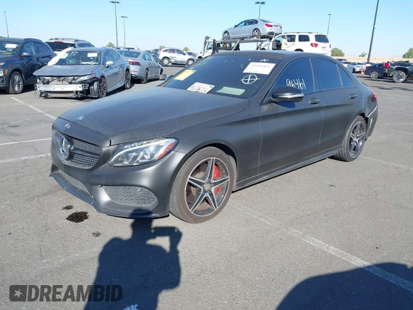 2016 Mercedes-Benz C 450 AMG with VIN 55SWF6EBXGU141867, listed as a IAAI auction lot 41596461 with 126,565 mi miles and . Bid and sale history available at carsss.com. Image 2.