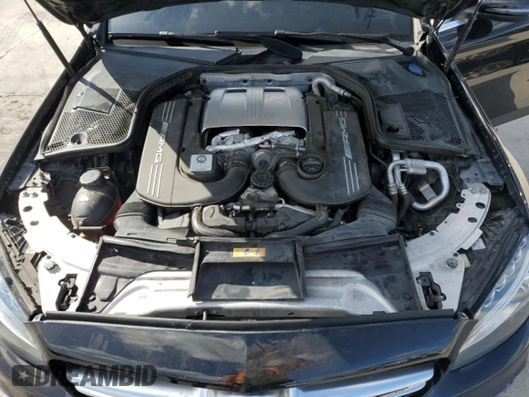 2017 Mercedes-Benz C 63 S AMG with VIN 55SWF8HB1HU183241, listed as a Copart auction lot 65524854 with 80,709 mi miles and Salvage title. Bid and sale history available at DreamBid. Image 12.