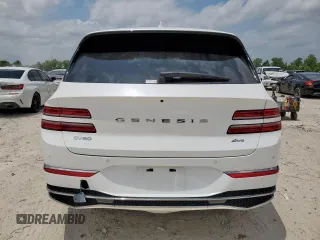 2025 Genesis GV80 Advanced with VIN KMUHBESB5SU261884, listed as a Copart auction lot 57504825 with 3,893 mi miles and Salvage title. Bid and sale history available at DreamBid. Image 6.