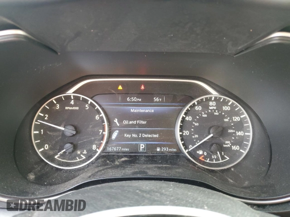 2016 Nissan Maxima SV with VIN 1N4AA6AP8GC394183, listed as a Copart auction lot 50057825 with 167,677 mi miles and Salvage Title. Bid and sale history available at DreamBid. Image 9.