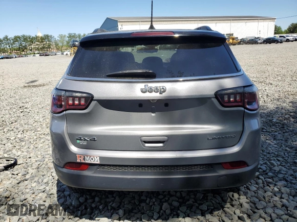 2020 Jeep Compass Limited with VIN 3C4NJDCBXLT155752, listed as a Copart auction lot 55040775 with 135,605 mi miles and Salvage title. Bid and sale history available at DreamBid. Image 6.