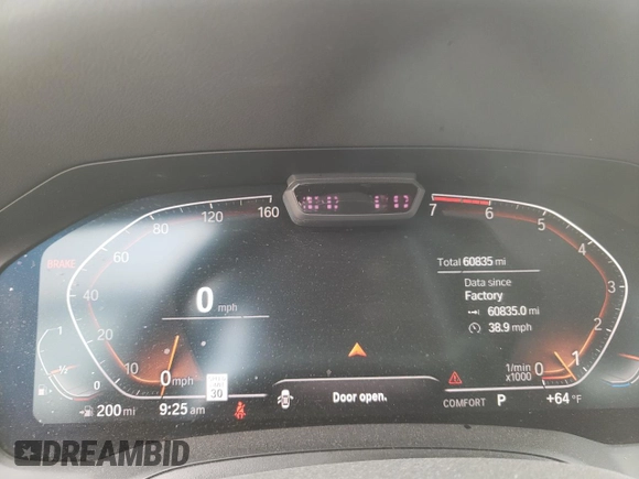 2019 BMW 3 Series 330i xDrive with VIN WBA5R7C54KFH25516, listed as a Copart auction lot 51862063 with 60,835 mi miles and Non Repairable. Bid and sale history available at carsss.com. Image 9.