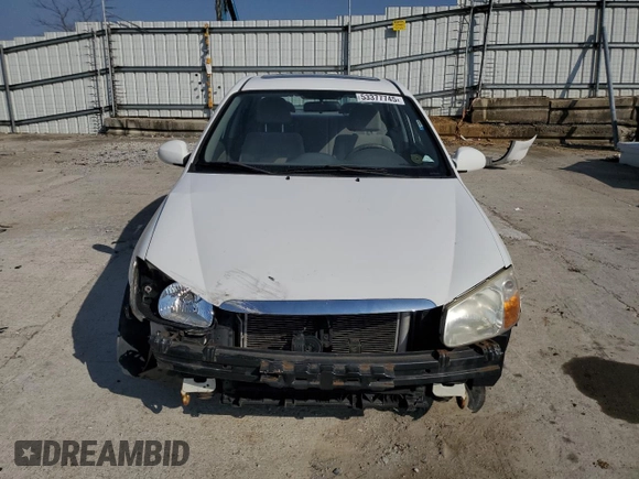 2009 Kia Spectra EX with VIN KNAFE221295654167, listed as a Copart auction lot 53377745 with 131,266 mi miles and Salvage Title. Bid and sale history available at DreamBid. Image 5.