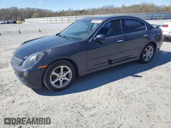 2004 Infiniti G35 w/Leather with VIN JNKCV51F64M710399, listed as a Copart auction lot 50804035 with 186,738 mi miles and Salvage Title. Bid and sale history available at DreamBid. Image 1.