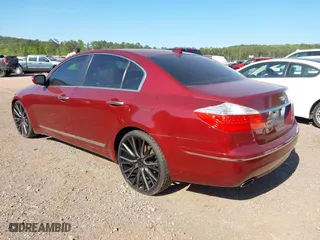 2011 Hyundai Genesis with VIN KMHGC4DF9BU124576, listed as a IAAI auction lot 41971684 with 199,322 mi miles. Bid and sale history available at carsss.com. Image 3.