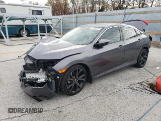 2019 Honda Civic Sport with VIN 19XFC2F81KE051429, listed as a Copart auction lot 80095244 with 110,025 mi miles and Salvage title. Bid and sale history available at DreamBid. Image 1.