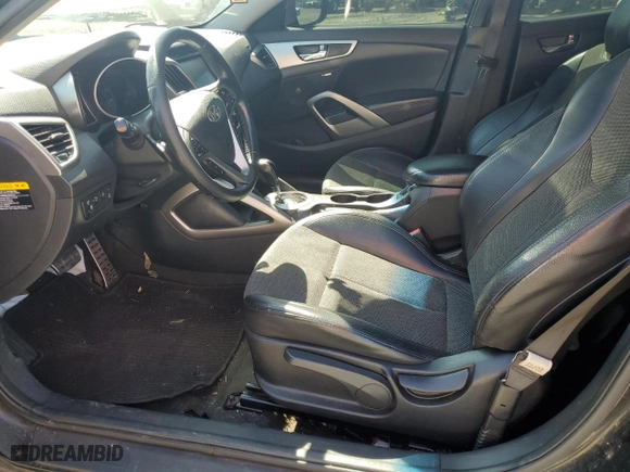 2013 Hyundai Veloster w/Gray Int with VIN KMHTC6AD6DU092606, listed as a Copart auction lot 53738185 with 0 mi miles and Clean Title. Bid and sale history available at carsss.com. Image 7.