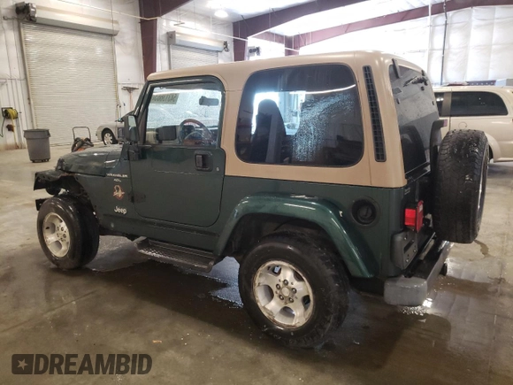 2000 Jeep Wrangler Sahara with VIN 1J4FA59S2YP778631, listed as a Copart auction lot 54313665 with 160,683 mi miles and Salvage Title. Bid and sale history available at carsss.com. Image 2.