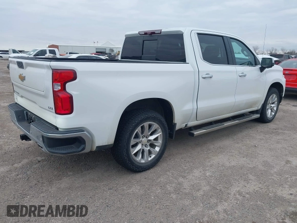 2021 Chevrolet Silverado 1500 LTZ with VIN 3GCUYGET3MG338547, listed as a IAAI auction lot 41621179 with 25,335 mi miles and . Bid and sale history available at DreamBid. Image 4.