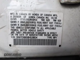 2006 Acura MDX Touring with VIN 2HNYD18656H531604, listed as a Copart auction lot 46437515 with 254,175 mi miles and Salvage Title. Bid and sale history available at carsss.com. Image 12.