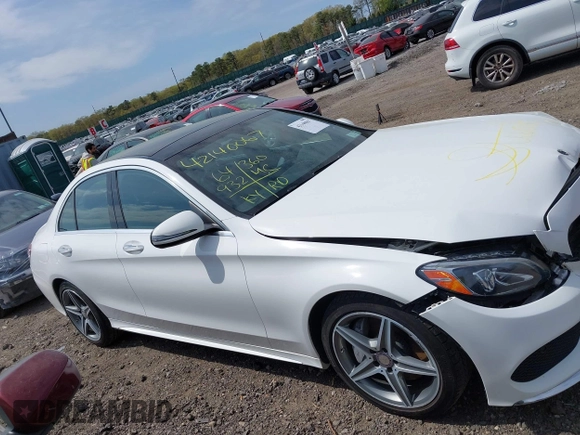 2016 Mercedes-Benz C 300 Luxury with VIN 55SWF4KB1GU109382, listed as a IAAI auction lot 42140067 with 64,932 mi miles and . Bid and sale history available at carsss.com. Image 13.