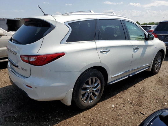 2015 Infiniti QX60 with VIN 5N1AL0MM1FC553705, listed as a Copart auction lot 61649995 with 101,279 mi miles and Clean title. Bid and sale history available at DreamBid. Image 3.