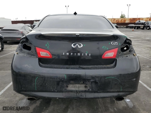 2012 Infiniti G25 Sedan Journey with VIN JN1DV6AP9CM700021, listed as a Copart auction lot 43631315 with 133,822 mi miles and Salvage Title. Bid and sale history available at carsss.com. Image 6.