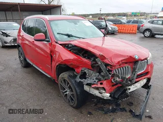 2015 BMW X3 xDrive28i with VIN 5UXWX9C53F0D53537, listed as a IAAI auction lot 41958100 with 165,866 mi miles. Bid and sale history available at carsss.com. Image 1.