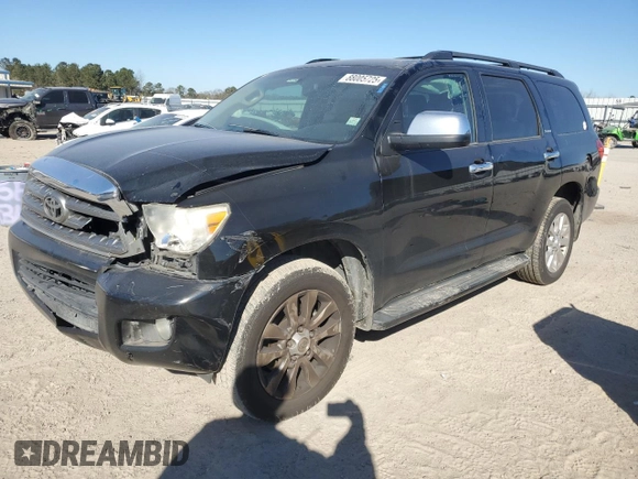 2016 Toyota Sequoia Platinum with VIN 5TDDW5G10GS135028, listed as a Copart auction lot 88005725 with 242,760 mi miles and Salvage Title. Bid and sale history available at carsss.com. Image 1.