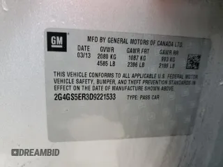 2013 Buick Regal Premium 1 with VIN 2G4GS5ER3D9221533, listed as a Copart auction lot 42014775 with 200,099 mi miles and Salvage title. Bid and sale history available at DreamBid. Image 12.