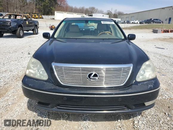 2005 Lexus LS 430 with VIN JTHBN36F755027678, listed as a Copart auction lot 48911105 with 222,379 mi miles and Salvage Title. Bid and sale history available at carsss.com. Image 5.