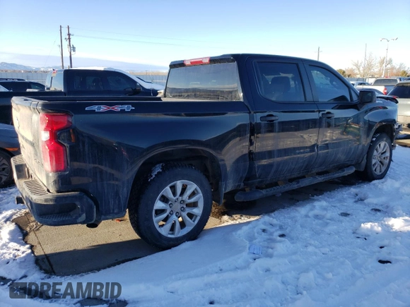2023 Chevrolet Silverado 1500 Custom with VIN 3GCPDBEK4PG147047, listed as a Copart auction lot 89360665 with 73,611 mi miles and Salvage Title. Bid and sale history available at DreamBid. Image 3.