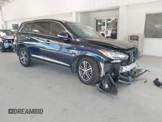 2019 Infiniti QX60 Pure z VIN 5N1DL0MN4KC507950, wystawiony jako IAAI lot #42579738 z przebiegiem 55 359 mil mil oraz . Historia ofert i sprzedaży dostępna na DreamBid. Obrazek 1.